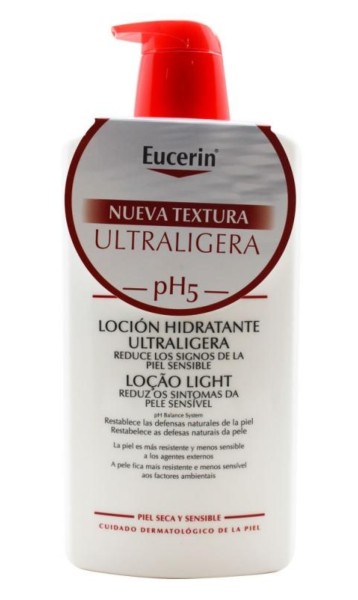 Alienación Problema Paralizar Eucerin Locion Hidratante Ultraligera piel sensible 1 litro - Locion  Corporal |Hidratantes