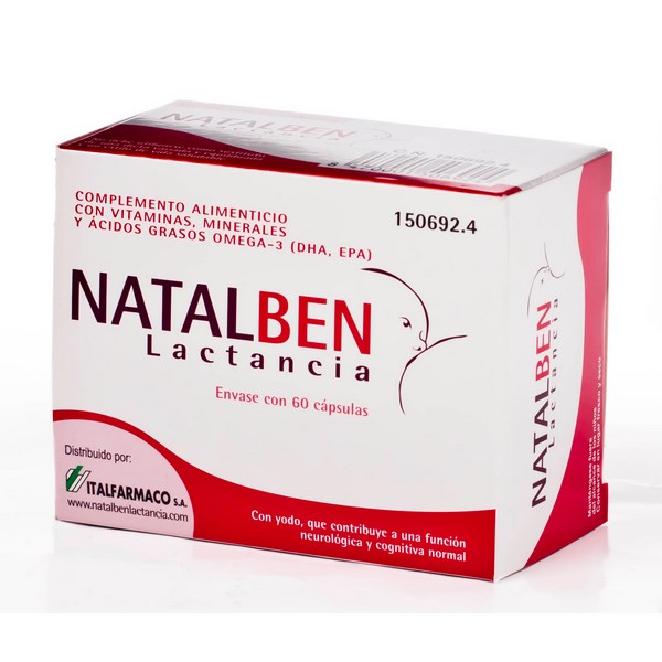 NATALBEN SUPRA 30 CAPSULAS Complemento vitamínico y mineral para embarazo