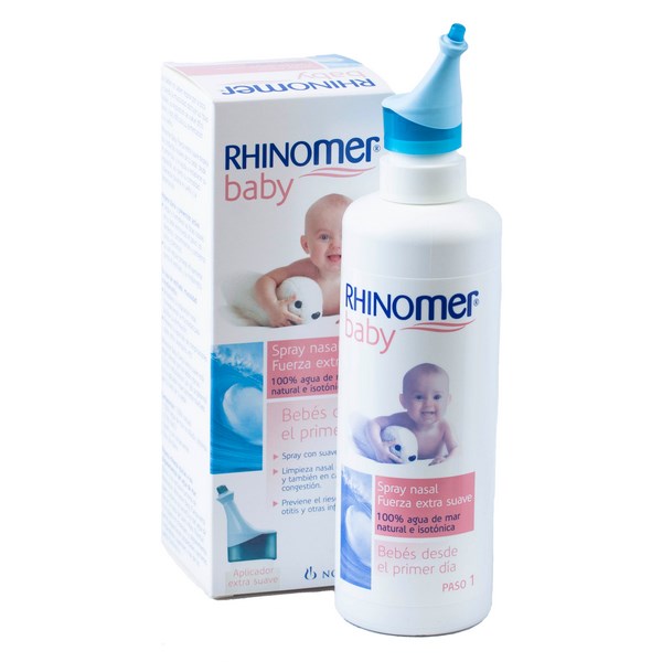 Rhinomer Baby Spray Nasal 100% Agua de Mar Fuerza 0 Extra Suave, 115 ml